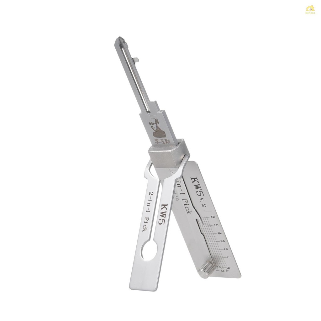 KW5 Lock Key Hook and Pick Set O-Ring Pick-up Kits สแตนเลส 2 In 1 ซ่อมบํารุงรักษาชุดเครื่องมือสําหรั