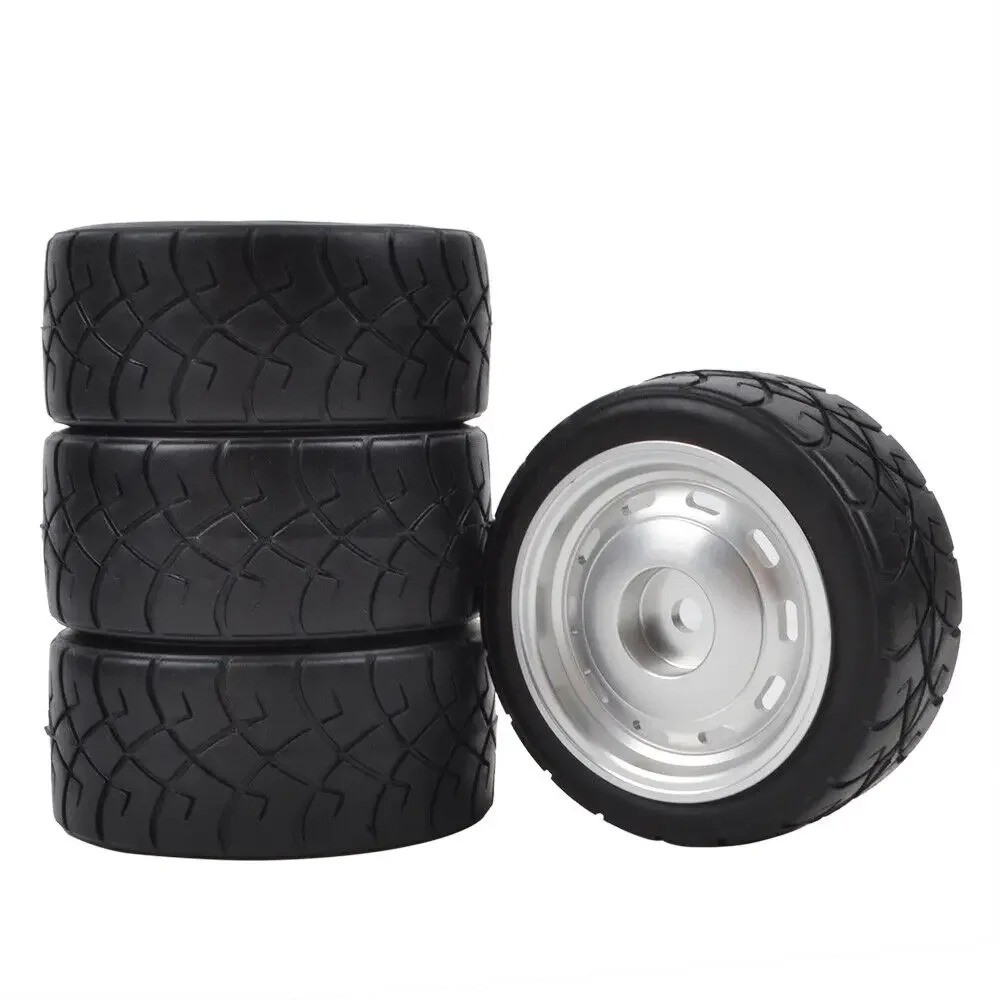 4PCS อลูมิเนียมล้อขอบยางสําหรับ Tamiya Mini M03 M04 M05 M06 SW01 แชสซี