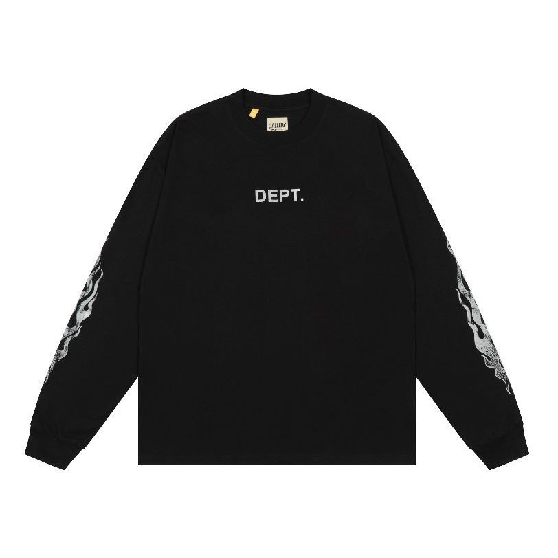 เสื้อยืดคอกลมแขนยาว ผ้าฝ้าย 100% จาก GALLERY DEPT ดีไซน์พิมพ์ลายหลวม ๆ อินเทรนด์