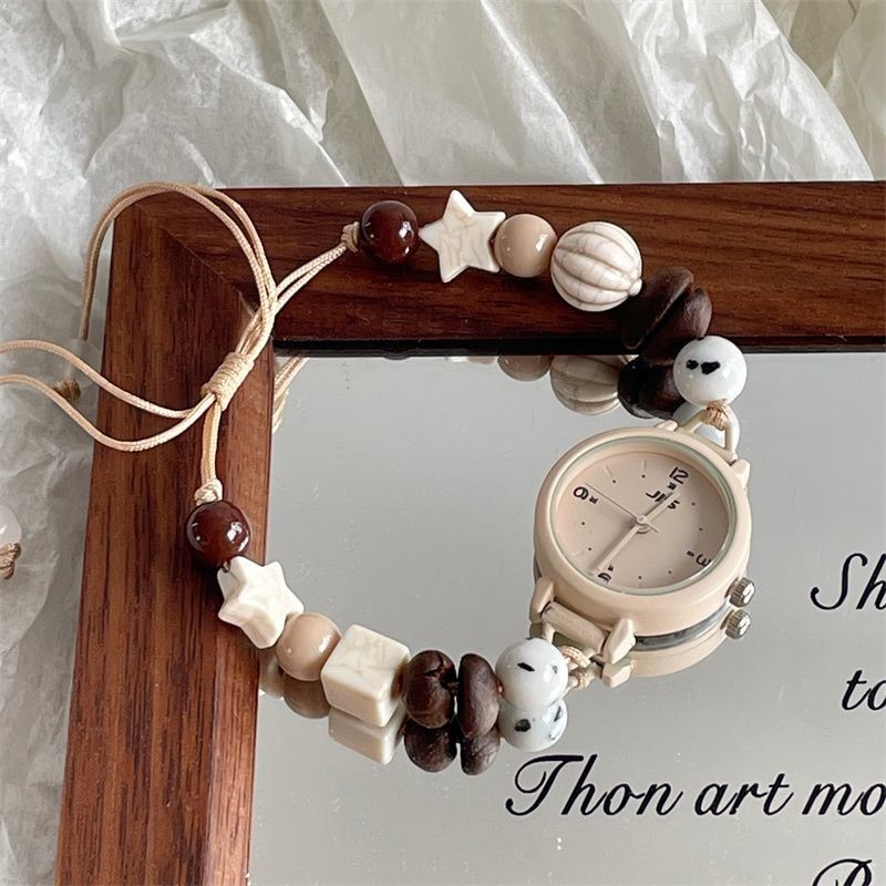 ดาวสร้อยข้อมือนาฬิกาหญิงน่ารักที่เรียบง่ายตัวชี้ประเภทรอบหน้าปัด