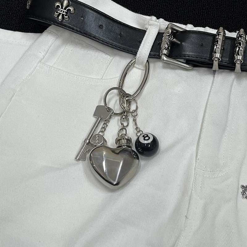 พวงกุญแจรูปไข่มูลค่าสูงรักหม้อเปิดขวดกุญแจอินเทรนด์พวงกุญแจจี้เอว