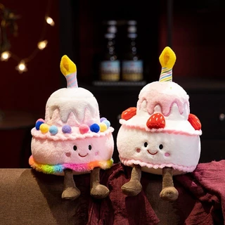 ตุ๊กตา ตุ๊กตาเค้กวันเกิดจำลอง 25CM เทียนจะส่องแสง มีเพลง ของขวัญวันเกิด ของเล่นเด็ก