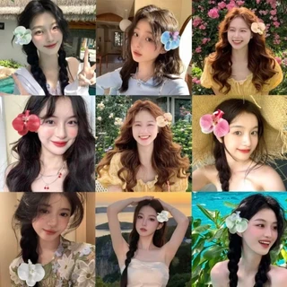 Fashion กิ๊บติดผม คลิปด้านข้าง เครื่องประดับผมแฟชั่น รูปผีเสื้อดอกไม้ ประดับไข่มุก สำหรับผู้หญิง สไตล์เกาหลี หวาน COD