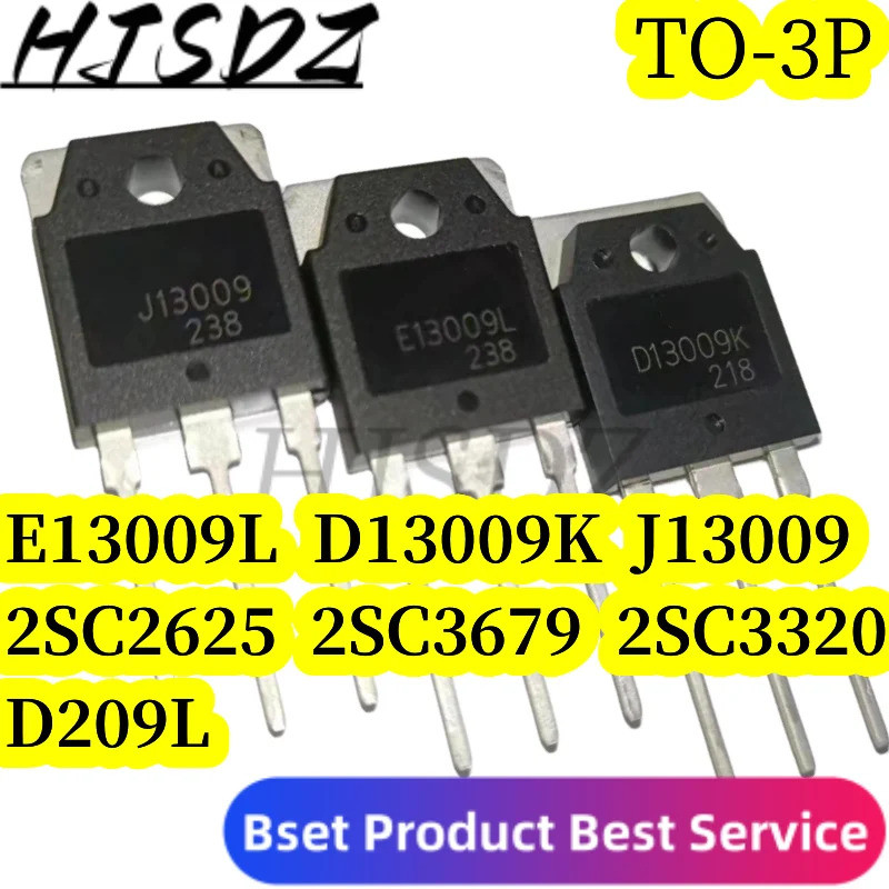 1-5PCS E13009L J13009 D13009K D209L 2SC3679 2SC3320 2SC2625 TO-3P Field-effect ทรานซิสเตอร์