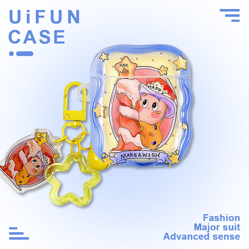 น่ารัก Star เทียน Twinkle Boy จี้ชุดหูฟังไร้สายบลูทูธป้องกันกรณีสําหรับ Airpods 1 2 3 4 Pro Pro2 Airpods3 IMD กันกระแทกหูฟัง