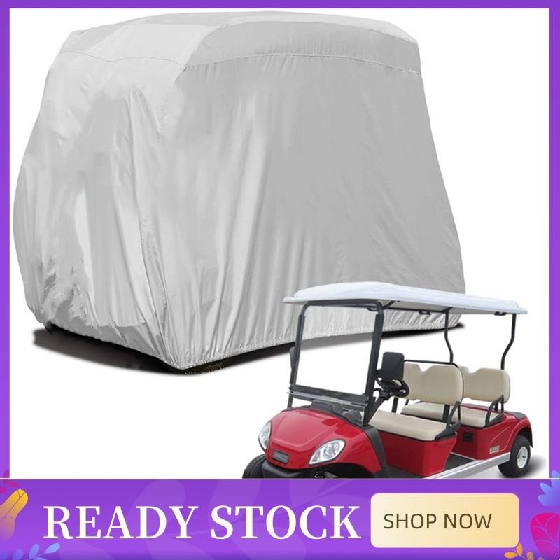 ในสต็อก 4 ผู้โดยสารกอล์ฟรถ 210D Oxford กันน้ํากันฝุ่นหลังคา Rain Cover สําหรับ EZ GO, Club Car,
