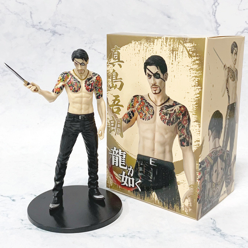 [พร้อมสต็อกขายร้อน] อินเทรนด์เล่น 26 ซม.มังกรในหมู่คนซีรีส์ Rulong ญี่ปุ่น Underworld Tattoo Majima Goro รูปรุ่น Fierce Fighting เกมอุปกรณ์ต่อพ่วงตกแต่งของขวัญ
