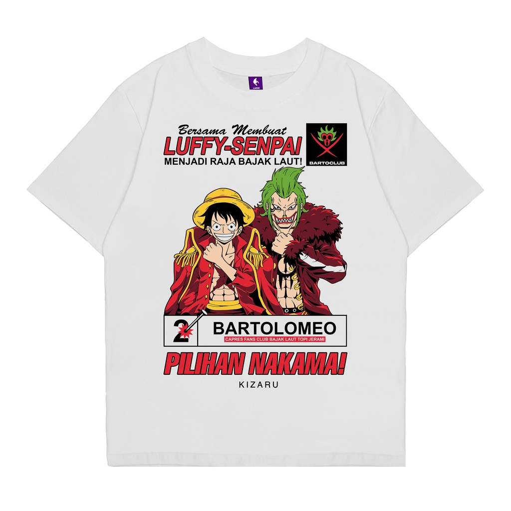 (ใหม่) KIZARU เสื้อยืด One Piece อะนิเมะเสื้อยืด BARTOLOMEO