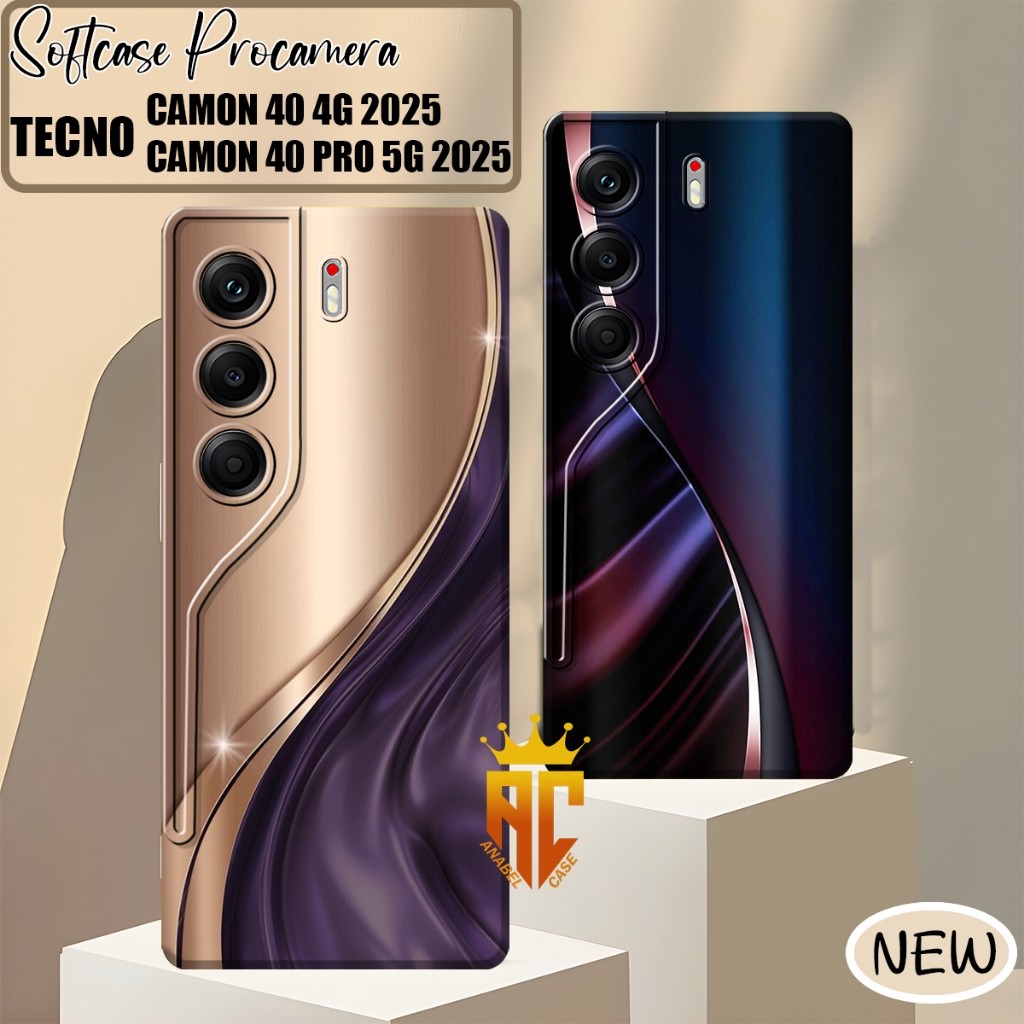 ล่าสุด Tecno Camon 40 4G / Tecno Camon 40 Pro 4G / 5G 2025 Softcase Elegant Wallpaper Motif Casing -