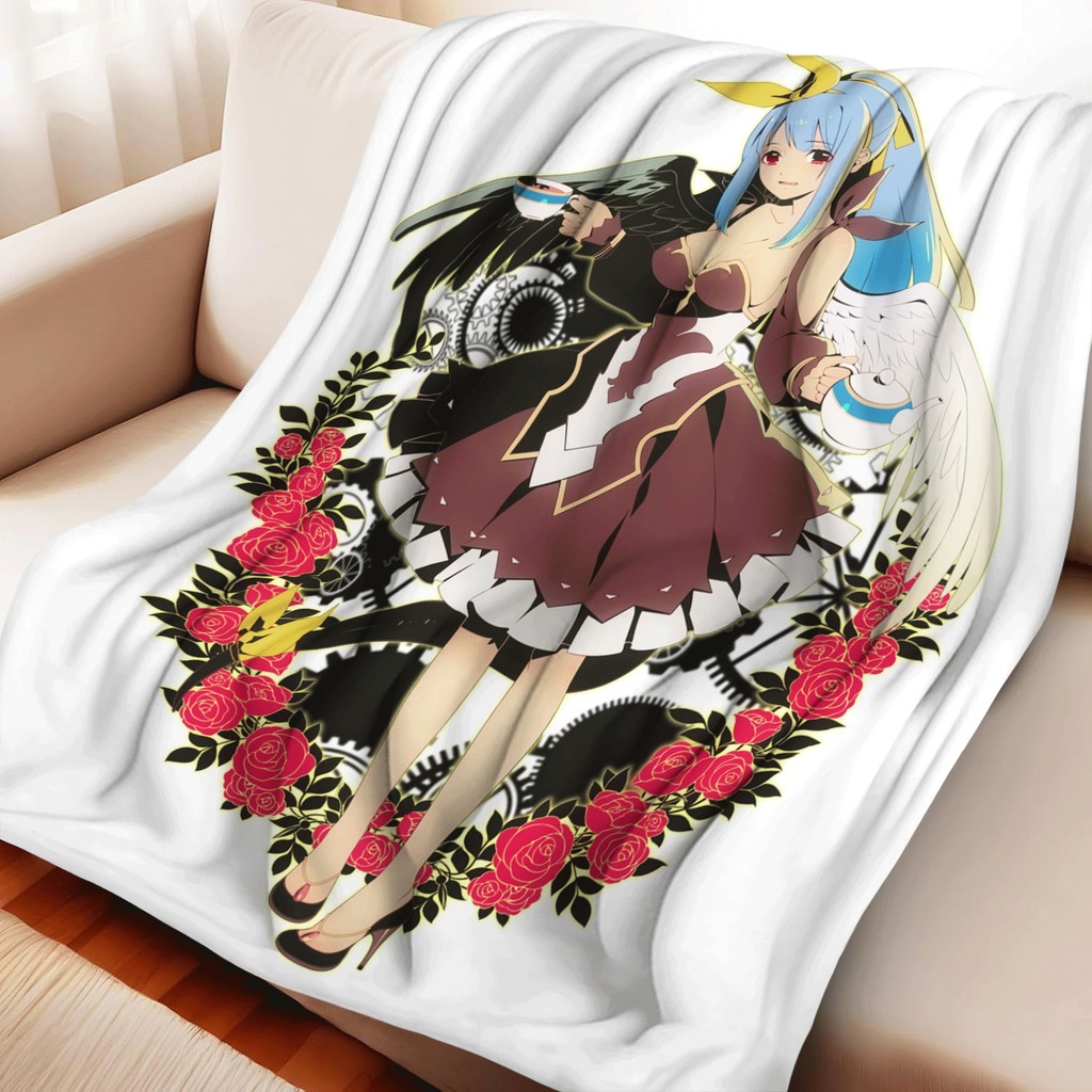 Guilty Gear Dizzy Flannel ผ้าห่มสําหรับโซฟา Travel Home Hiking Beding Flannel ผ้าห่มของขวัญวันเกิด