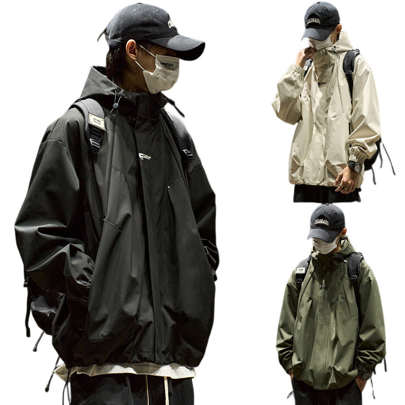 MR-DEER เสื้อแจ็คเก็ตแขนยาวมีฮู้ด ซิปหน้า เสื้อคลุมตัวนอก รุ่น MF12