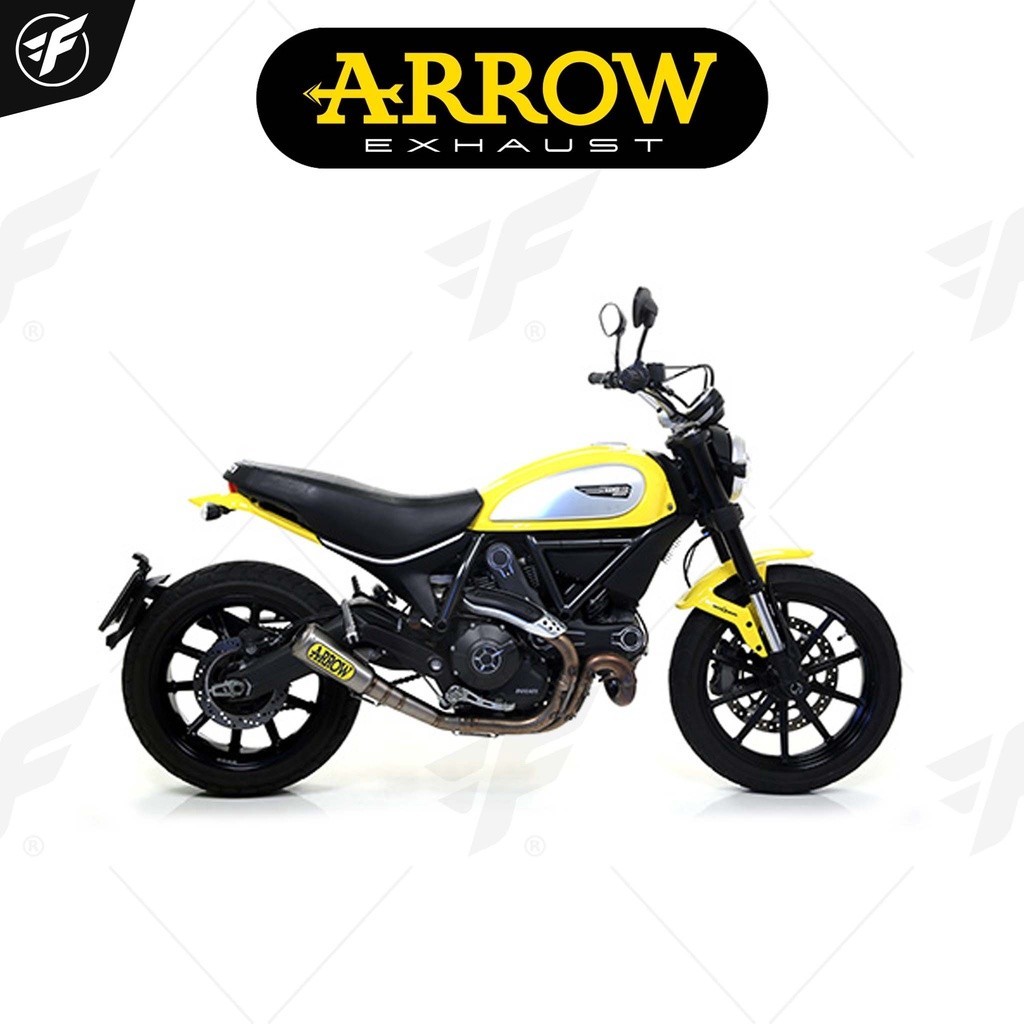 ท่อสูตร/ท่อแต่ง/ท่อไอเสีย Arrow Slip on Moto GP Titanium Link pipe : for Ducati Scrambler 800
