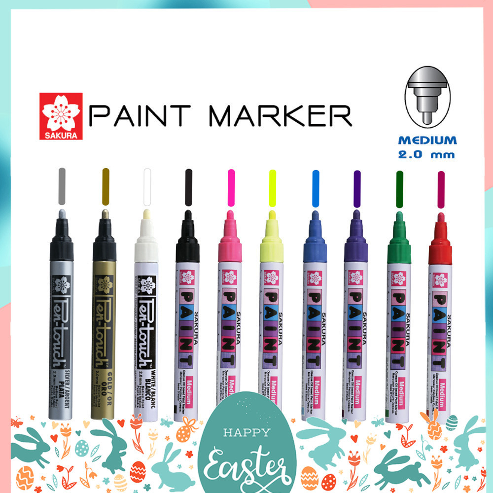 ปากกาเพ้นท์ SAKURA PAINT MARKER ขนาด 1.0 & 2.0 MM สำหรับอุตสาหกรรม
