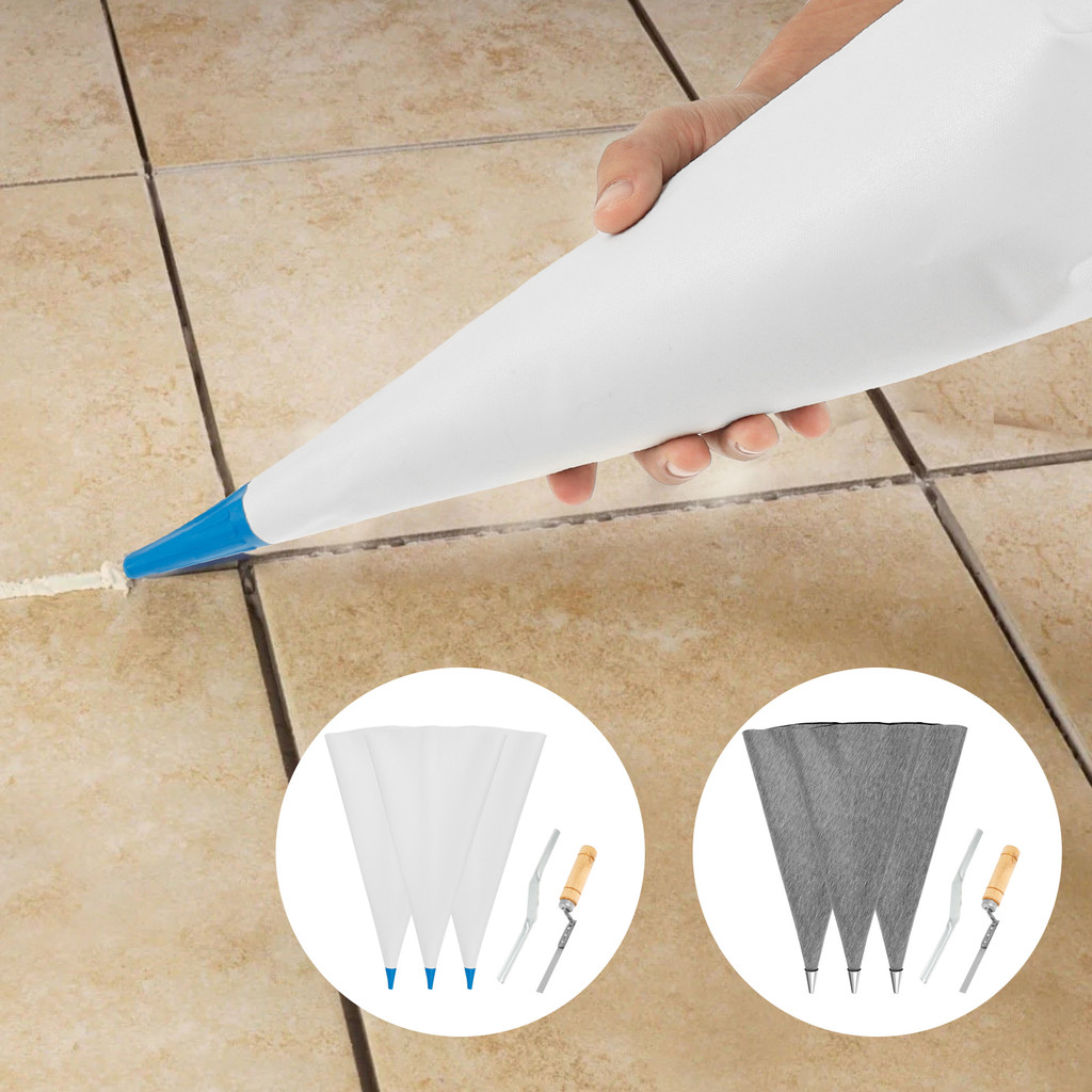 3 ชิ้น Masonry Mortar Bag Heavy Duty เจาะทน Tip Cement Sealer กระเป๋าสําหรับ Grouting Tile Joint SHO