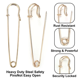 20 ชิ้นความปลอดภัยขนาดใหญ่ Pins ผ้าห่ม Pins จำนวนมากเหล็กสปริงล็อค Pins ผ้าห่มหัตถกรรมกระโปรงรัดเข็มกลัดสำหรับการทำ