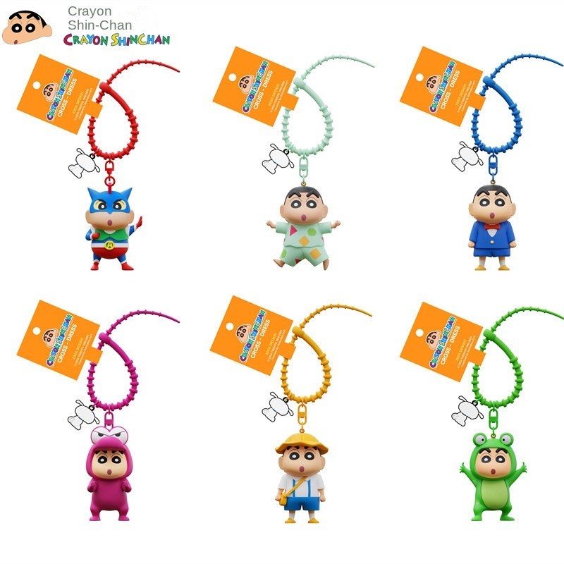 ในสต็อก กล่องสุ่ม sanrio pucky sanrio ของแท้ Crayon Shin-Chan ตุ๊กตาการ์ตูนพวงกุญแจอุปกรณ์เสริมน่ารั