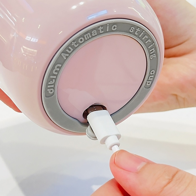 แก้วคนไฟฟ้าแสตนเลส 304 แบบพกพา อเนกประสงค์ แก้วปั่นไฟฟ้าไร้สาย ปั่นอัตโนมัติ ขนาด 350 มล.