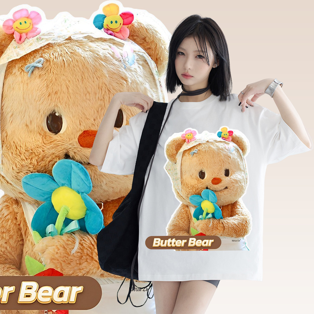 เสื้อ Butterbear Butter bear T-shirt ผ้าCotton 100% ใส่ได้ ทั้ง ชาย ใส่สบาย ไม่หด ไม่ย้