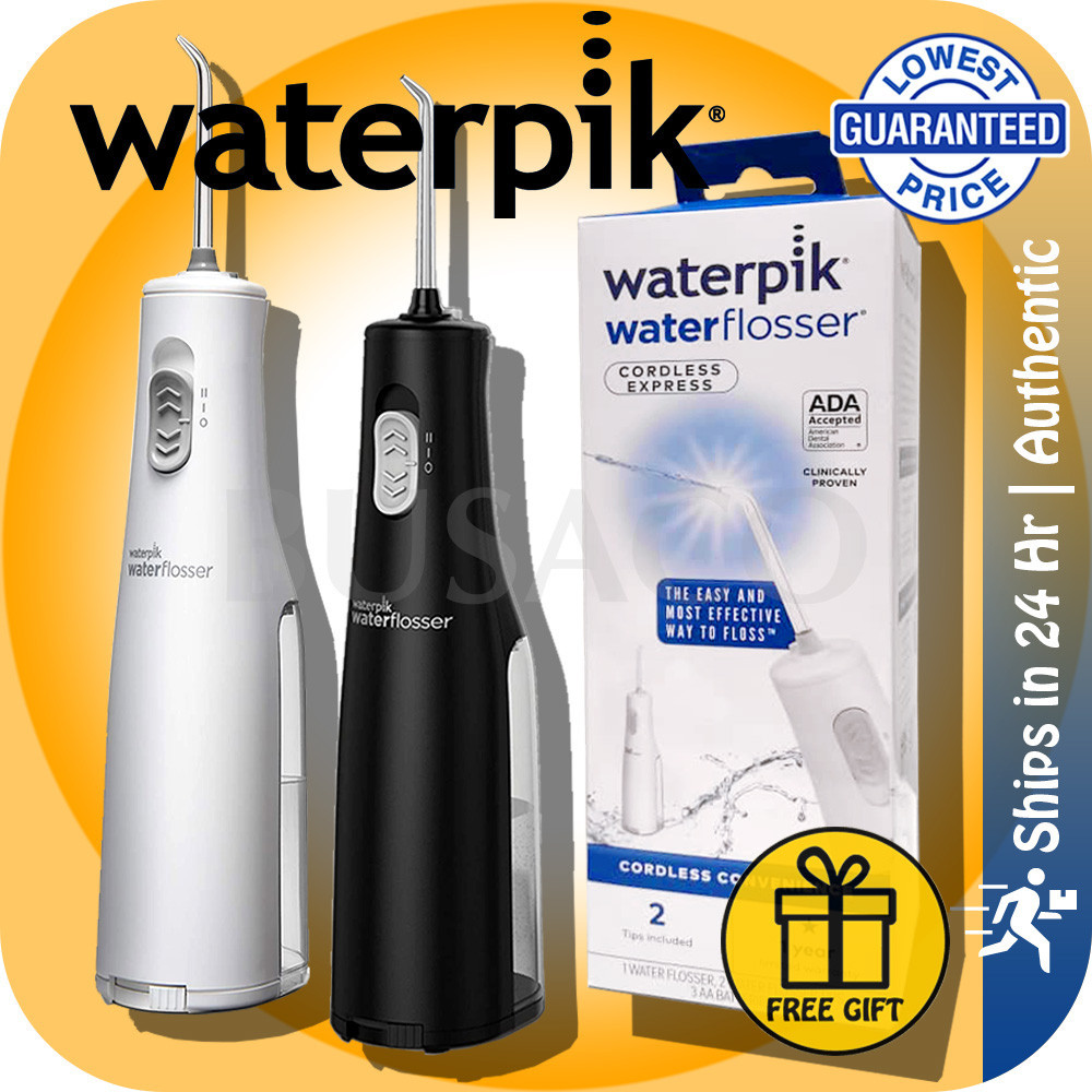 Waterpik WF-02 Flosser น้ําด่วนไร้สาย เครื่องชลประทานในช่องปาก | แบบใส่ถ่าน | แท้ %