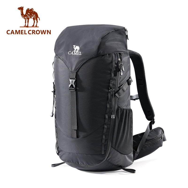 CAMEL CROWN กระเป๋าปีนเขากันน้ําเดินป่าใหม่, กระเป๋าเป้สะพายหลังบีบอัดระบายอากาศระดับมืออาชีพ 45 ลิตร