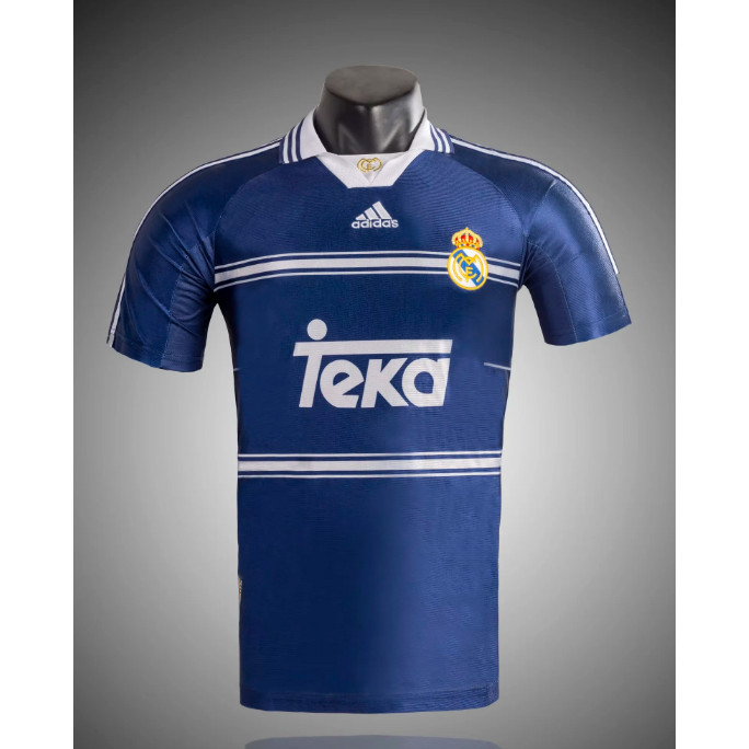 98-99 Real Madrid Away เสื้อกีฬาย้อนยุคผู้ชาย S-XXL AAA+