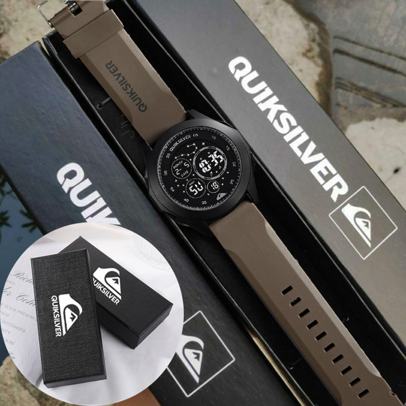 Quiksilver ผู้ชาย Starry Sky ยาง Led นาฬิกาดิจิตอล