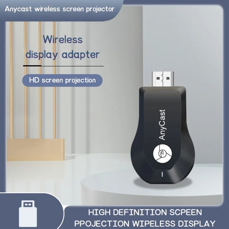 อุปกรณ์มือถือหน้าจอเดียวกัน WiFi m2 m9plus เครื่องเล่นไร้สาย HDMI ล้อเลื่อนหน้าจอ anycast Dongle
