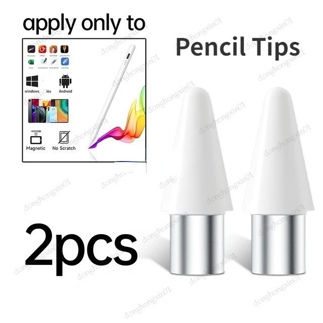 2pcs แท็บเล็ต Stylus อะไหล่ดินสอเคล็ดลับหน้าจอสัมผัสเปลี่ยนปากกา Nibs Tip Touchscreen ปากกาที่แม่นยําไม่มี Delay อะไหล่ Nib สําหรับ Universal ปากกา