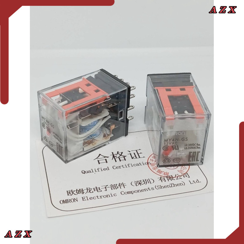 ใน กทม รีเลย์ ของแท้ใหม่  MY4N-GS 12VDC 24VDC  220vac MY4n-Gs 12VAc 24vac MY4N-GS 12vac 24vac relay
