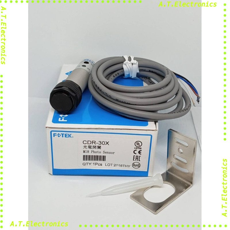 พร้อมส่ง! Fotek CDR-30X M18 Photo Sensor, Reflex Type, Sensing Direction: Horizontal,   30cm, Operating Voltage
