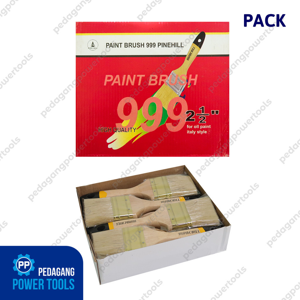 PINEHILL 1 โหล 12 ชิ้น PH-999 2.5" แปรงทาสีผนัง 2-1/2" ด้ามไม้ Koas Kwas แปรงทาสี