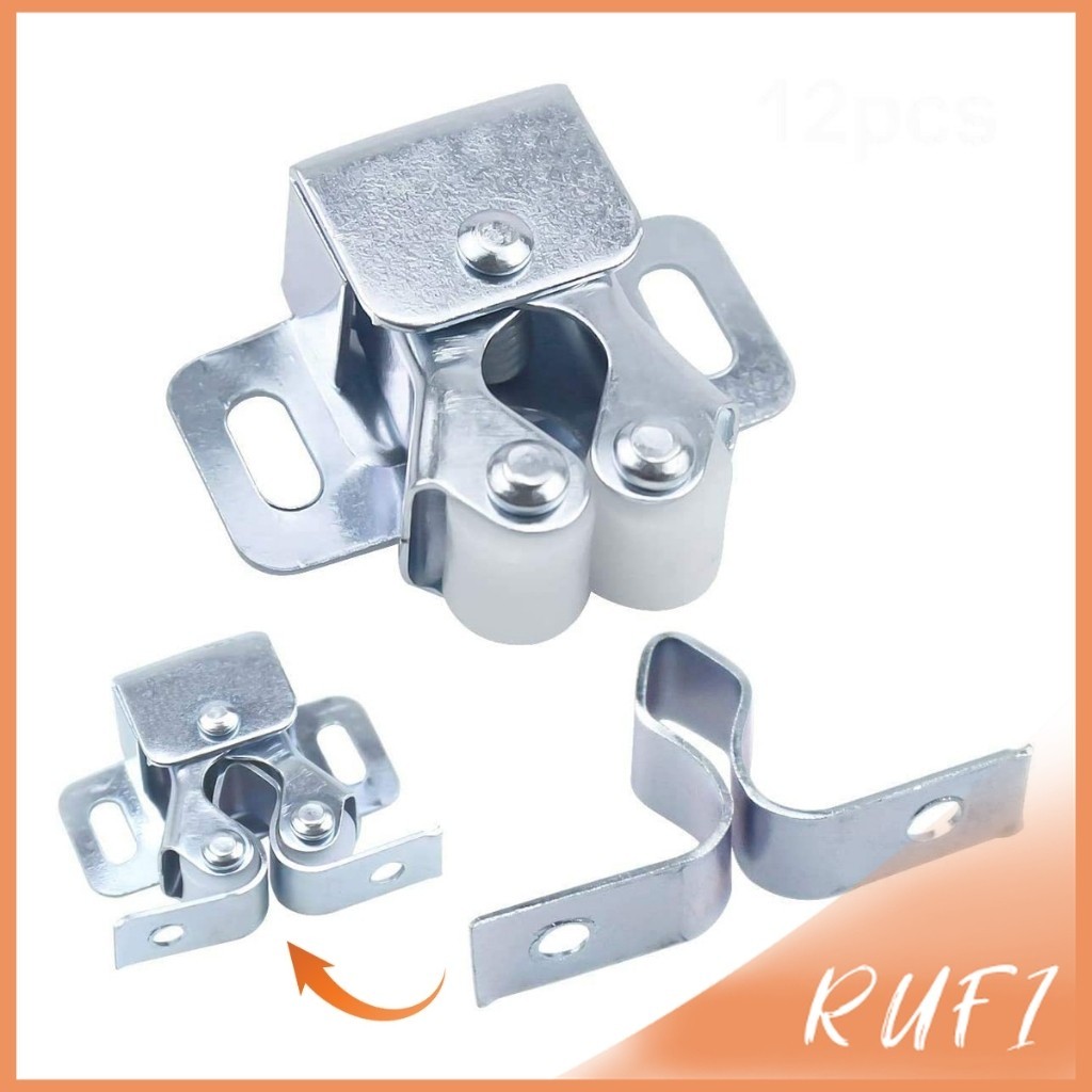 RUFI กลอนล็อคประตูตู้ ลูกกลิ้งคู่ อุปกรณ์สลักสลักฮาร์ดแวร์ ตัวล็อกล้อเลื่อน cabinet lock - รูปที่ 5