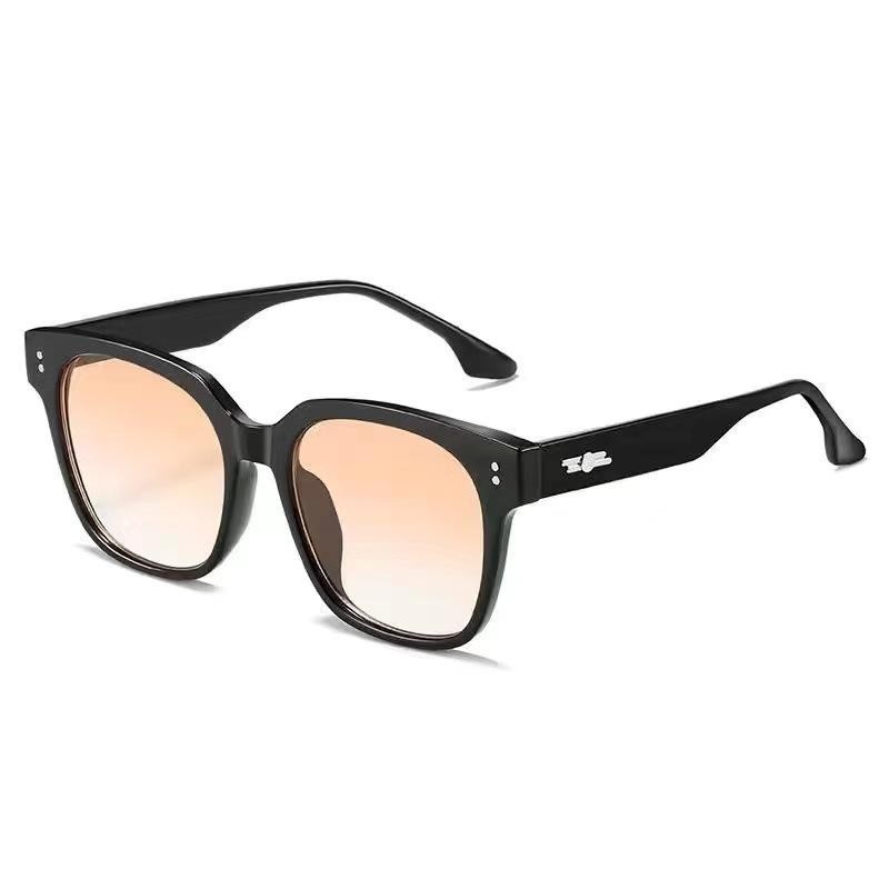 FL แว่นตา Ins แว่นกันแดดแฟชั่น Unisex Square Cermin Mata สีดําแว่นตาแว่นตาสีดํา