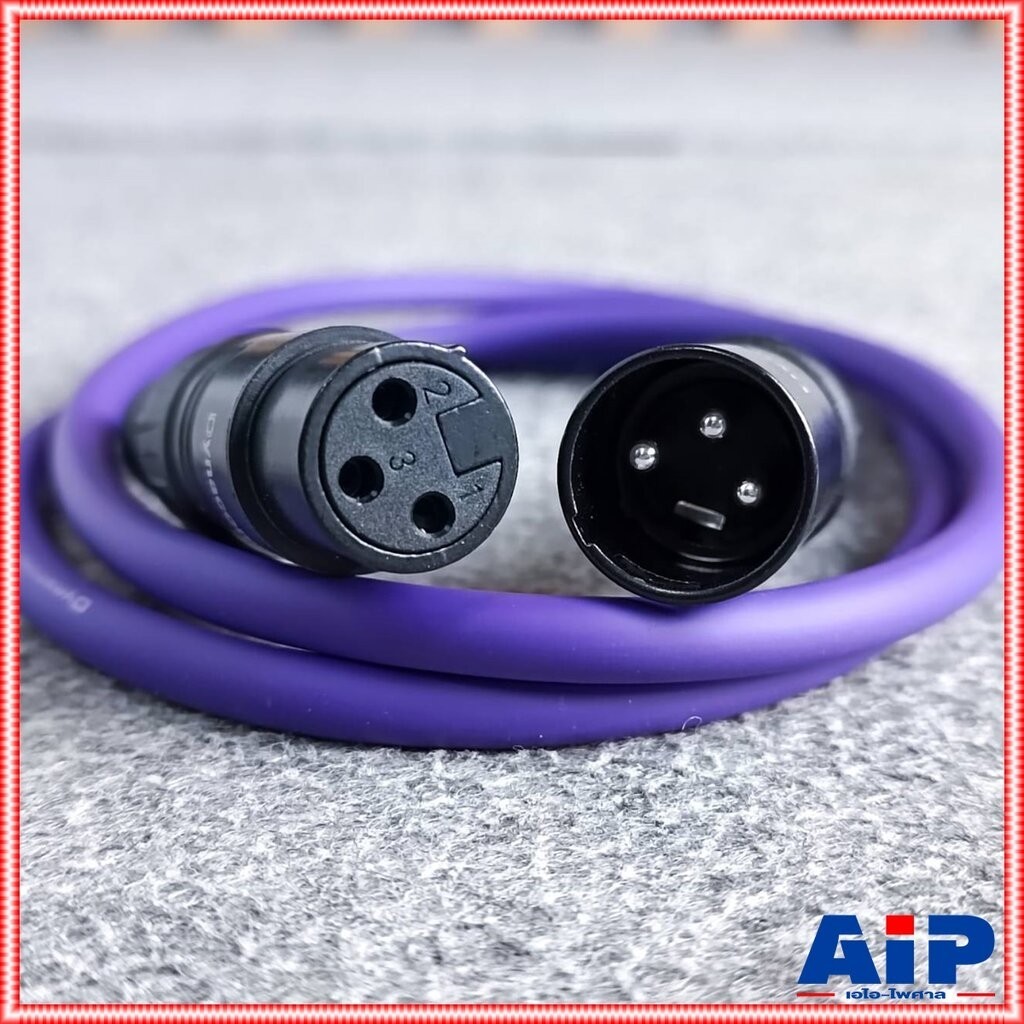 5เมตร สายP.XLRออกJ.XLR J021 dynacom สีม่วง สายสัญญาณ CANNON ผู้ ออก CANNON เมีย สาย บาลานซ์ เอไอ-ไพศาล