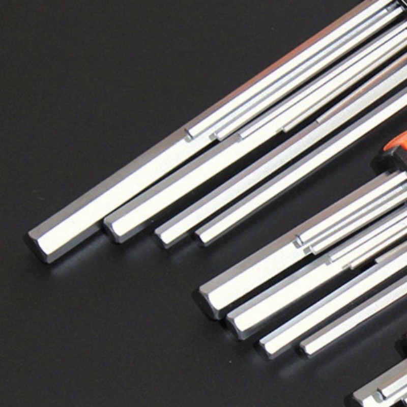 กุญแจหกเหลี่ยม 9 ชิ้น เหล็กเกรด CR-V มีให้เลือก หัวบอล วตรง ประแจแอล ชุดตัวแอล ประแจ - รูปที่ 3