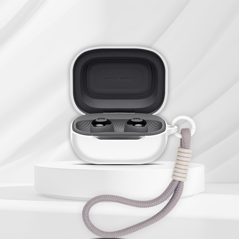 Stock Readysolid Soft Headphone Case with Hand Rope Compatible For JBL Live BEAM 3/BUDS 3/FLEX 3