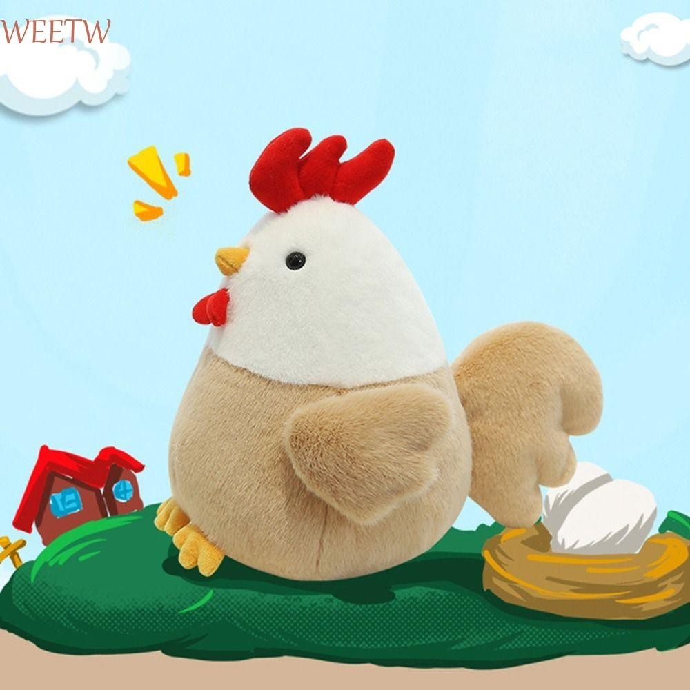 Weekw ไก่ของเล่นตุ๊กตา Appease ตุ๊กตาเด็กของขวัญน่ารักตกแต่งบ้านงานแต่งงาน Decor คอลเลกชันของเล่นมาพร้อมกับของเล่น Sleeping Mate Hen ของเล่นตุ๊กตา