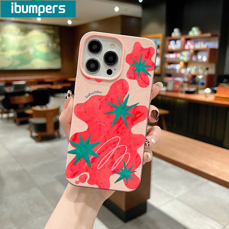 ibumpers เคสไอโฟน เคสไอโฟน ความงามน่ารักปลอกง่ายการ์ตูนมะเขือเทศสีส้มรูปแบบสําหรับiphone 15 14 12 13 11 Pro Max IP 7 8 Plus Iphon X Xs XR Xs Max TPU Clear Softcaseพรีเมี่ยมกันกระแทกปกหลัง thumbnail 6