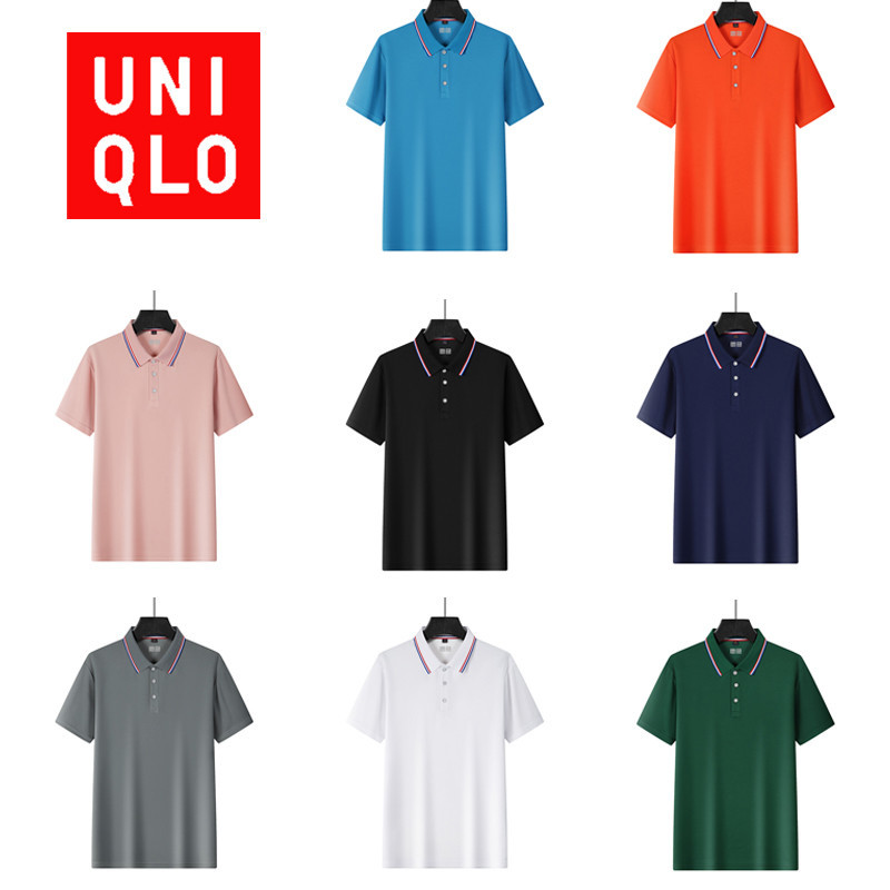 Uniqlo เสื้อโปโล แขนสั้น ลําลอง สีพื้น แฟชั่นฤดูร้อน สําหรับผู้ชาย และผู้หญิง เหมาะกับการเล่นกีฬา