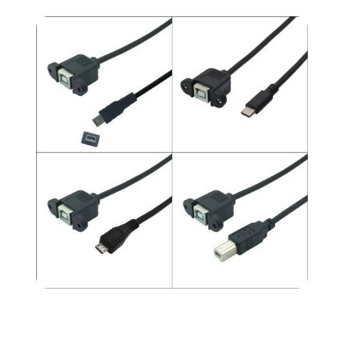 USB 2.0 Type B ตัวเมียเป็น Type-C Micro Mini usb EXTENSION 30CM