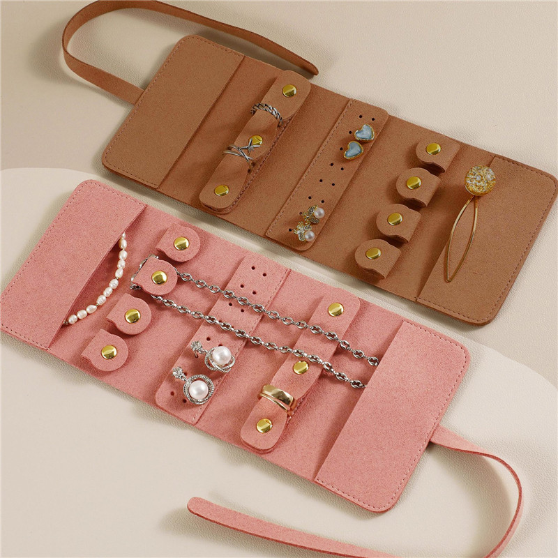 Travel Jewelry Storage Bag ต่างหูคอนเทนเนอร์สร้อยคอสําหรับการใช้งานทุกวัน [JD]