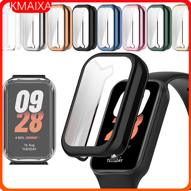Electroplated Soft TPU สําหรับ Mi Band 8 Active Xiaomi Smart Band 8 Active อุปกรณ์เสริม Protector ป้องกันกันชนเต็มรูปแบบสําหรับ Redmi Band 2