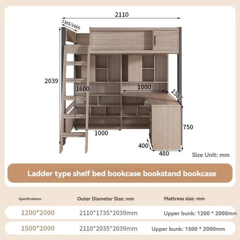 Decker Pre Loft Bunk order-Double for Adult Small Apartment Day Double Bed with Desk
