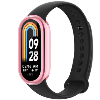 สําหรับ Xiaomi Smart Band 10 9 8 สายซิลิโคน + เคส TPU สําหรับ Mi Band 10 9 8 MiBand NFC นุ่มกันน้ํา 2 in 1 Sport ชุบเงา Slim คลุมทั้งหมด