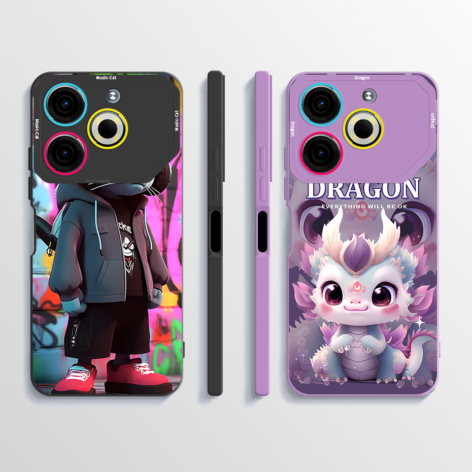 สําหรับ Tecno Pova 6 Neo POVA6NEO ซิลิโคน TPU เคสโทรศัพท์นุ่มรูปแบบพิมพ์กันกระแทกป้องกันปกหลัง