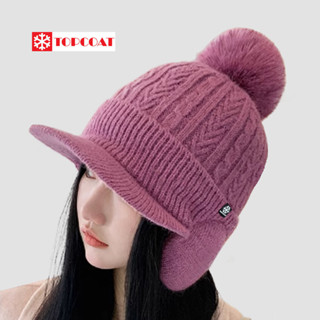 TOPCOAT หมวกกันหนาวบุขน Wool มีที่ปิดหู (1 ใบ) Freesize