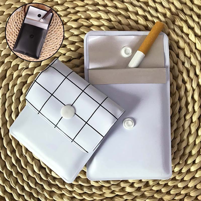 แบบพกพา Mini Ashtray กระเป๋าสูบบุหรี่บุหรี่ทนไฟกระเป๋าเดินทางกลางแจ้งสูบบุหรี่กระเป๋า