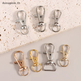 Annapink.th 10 ชิ้น/เซ็ตโลหะหมุนกุ้งก้ามกรามตะขอ Clasp พวงกุญแจ Snap Clasp กระเป๋าเครื่องประดับ Lanyard Trigger หัวเข็มขัด DIY กระเป๋าอุปกรณ์เสริม EN