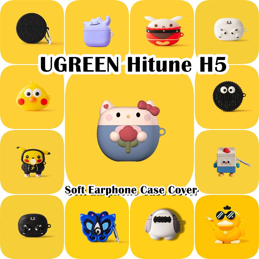 Trend FrontFor UGREEN Hitune H5 Case Casing Soft Silicone Trend Cartoon Headphone Case Cover NO.2