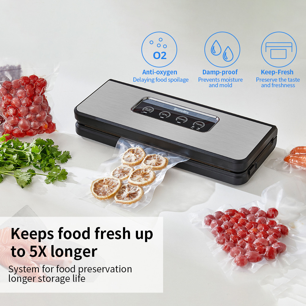 Biolomix สแตนเลส เครื่องซีลสูญญากาศ ปรับโหมดแห้งและเปียกได้ หน้ากว้าง 300MM (Vacuum Sealer) แถมถุงซีล10ใบ ราคา ถูกที่สุด ดีลบีเคเค แกลเลอรีภาพที่ 6